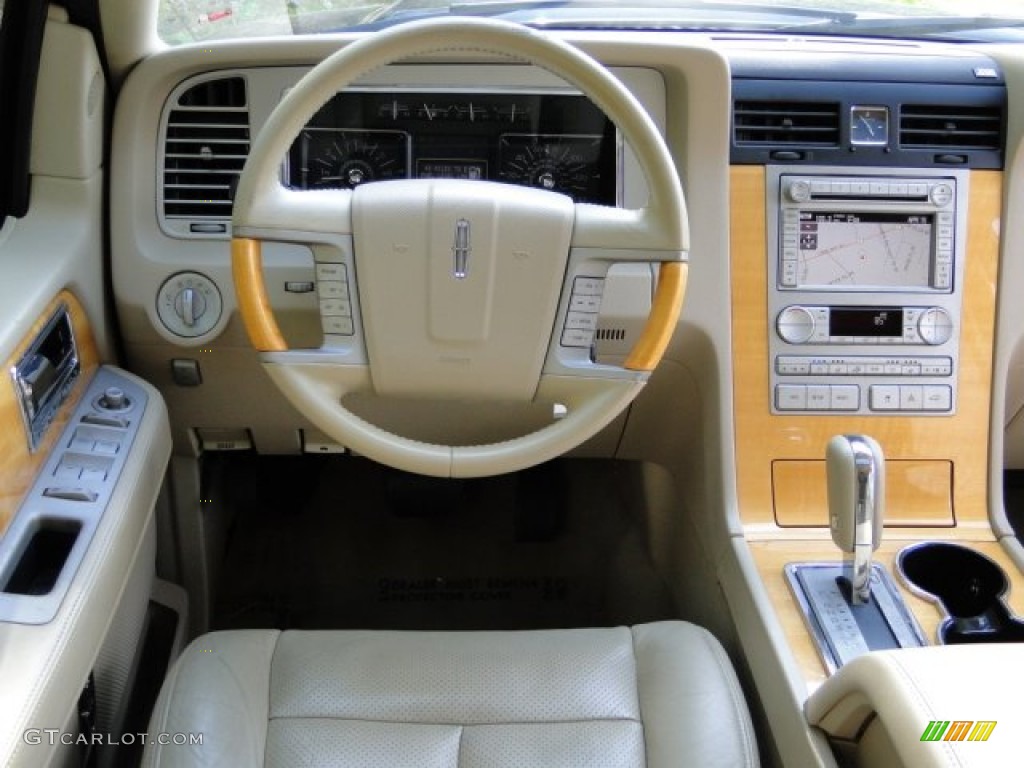 2008 Lincoln Navigator Luxury Stone Steering Wheel Photo #79738582