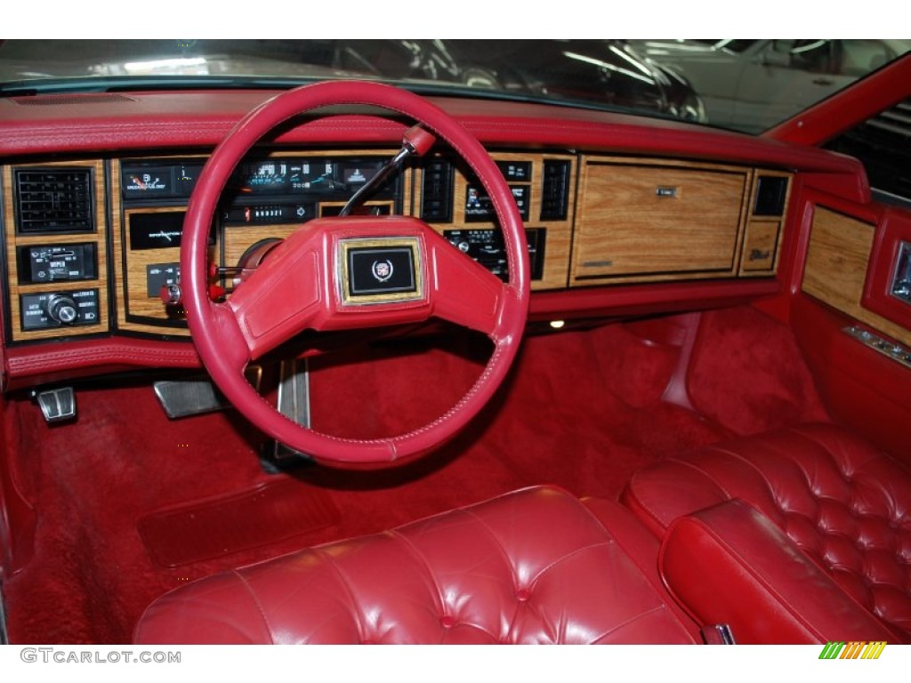 1985 Eldorado Biarritz Coupe - White / Carmine Red photo #164