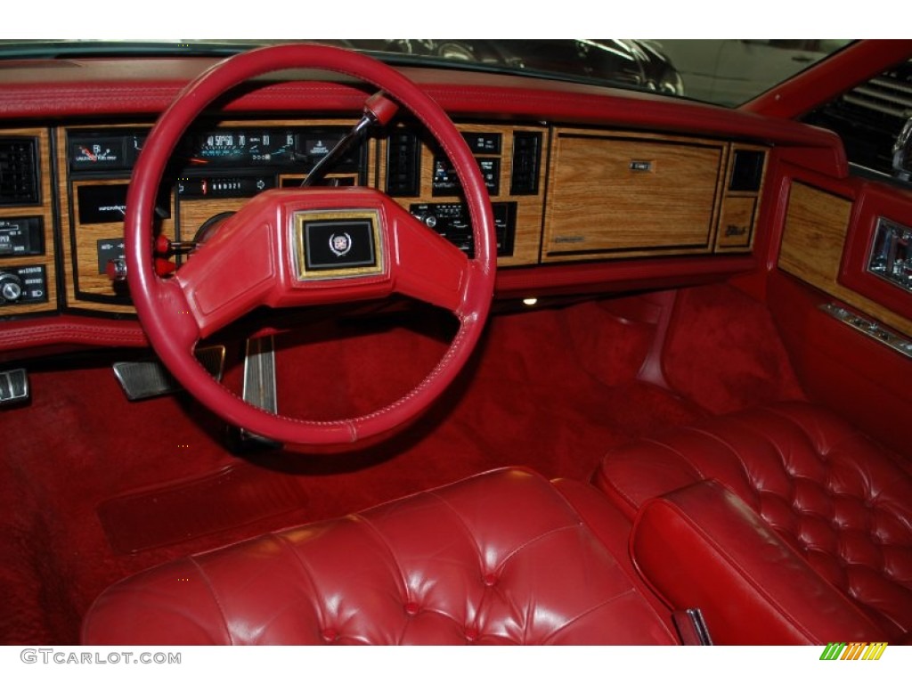 1985 Eldorado Biarritz Coupe - White / Carmine Red photo #165