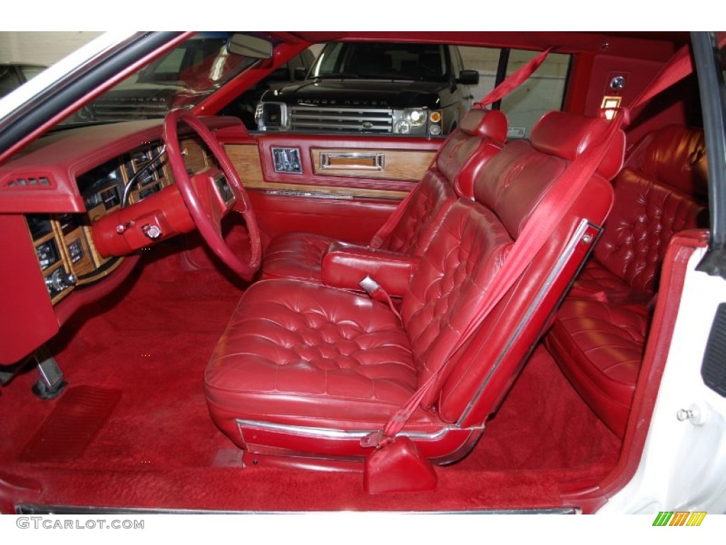 1985 Eldorado Biarritz Coupe - White / Carmine Red photo #166