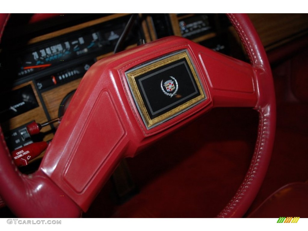 1985 Eldorado Biarritz Coupe - White / Carmine Red photo #178