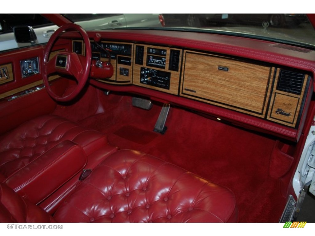 1985 Eldorado Biarritz Coupe - White / Carmine Red photo #189