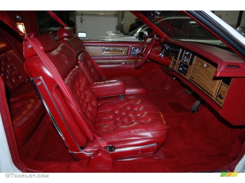 1985 Eldorado Biarritz Coupe - White / Carmine Red photo #191