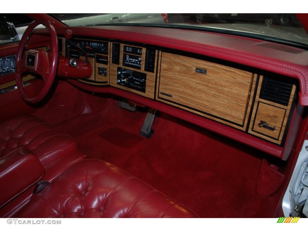 1985 Eldorado Biarritz Coupe - White / Carmine Red photo #201