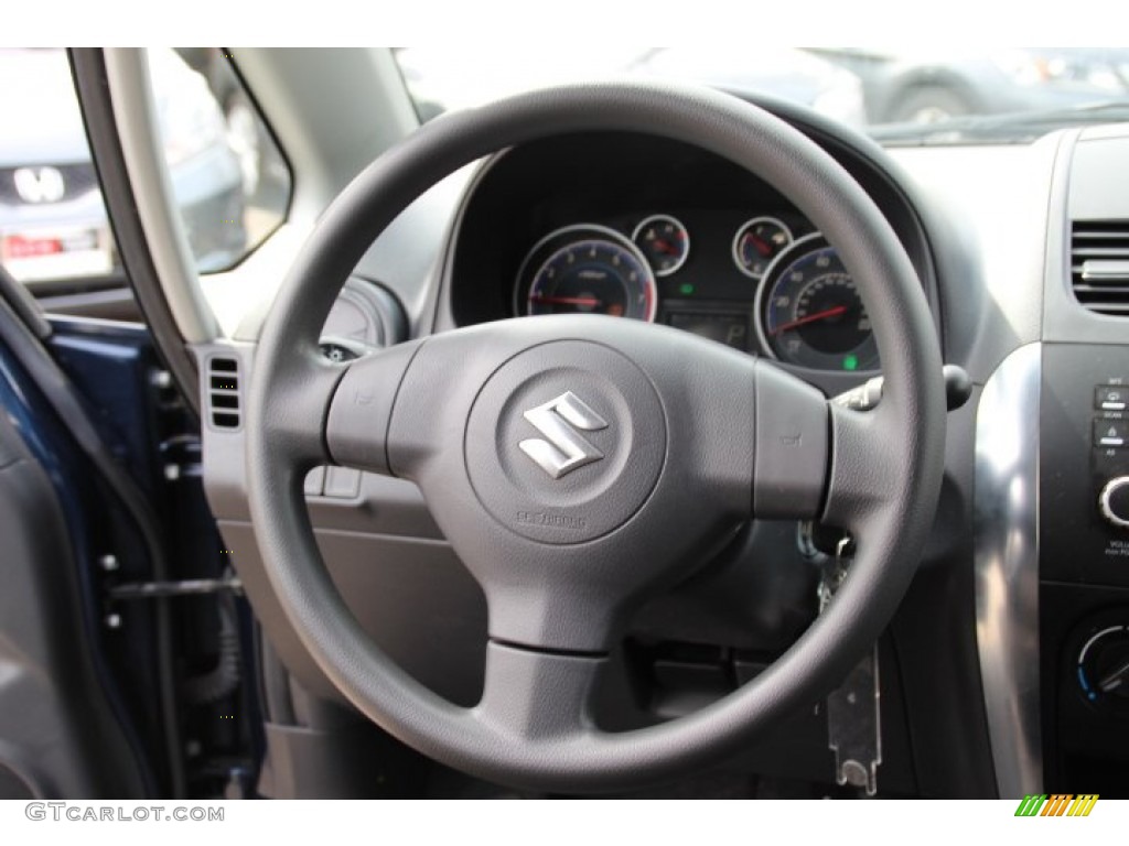 2010 Suzuki SX4 Crossover AWD Black Steering Wheel Photo #79740833