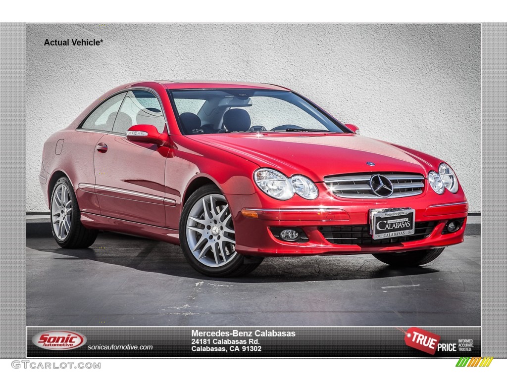 2009 CLK 350 Coupe - Mars Red / Black photo #1