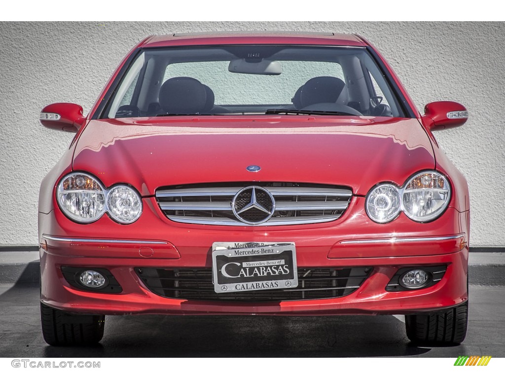 2009 CLK 350 Coupe - Mars Red / Black photo #2