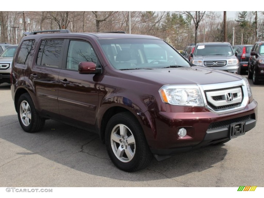 Dark Cherry Pearl 2011 Honda Pilot EX-L 4WD Exterior Photo #79741191