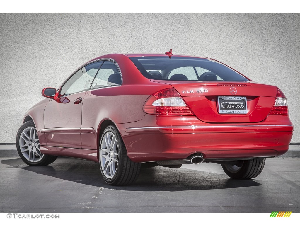 2009 CLK 350 Coupe - Mars Red / Black photo #10