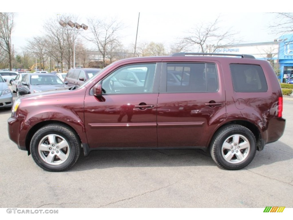 Dark Cherry Pearl 2011 Honda Pilot EX-L 4WD Exterior Photo #79741296