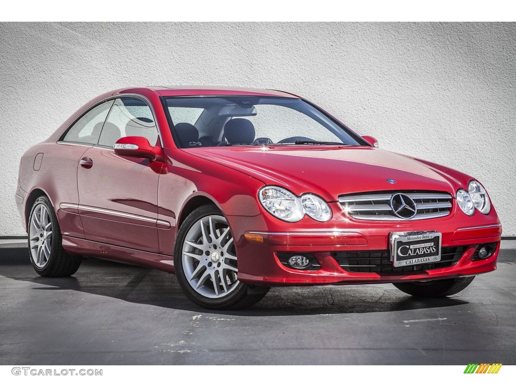 2009 CLK 350 Coupe - Mars Red / Black photo #12