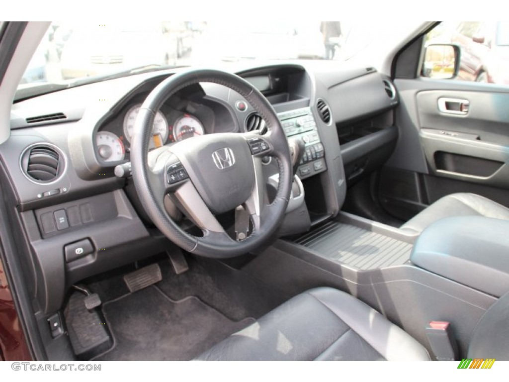 Black Interior 2011 Honda Pilot EX-L 4WD Photo #79741335