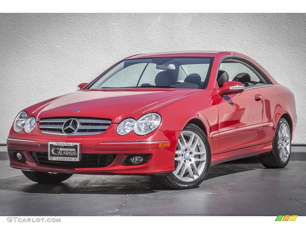 2009 CLK 350 Coupe - Mars Red / Black photo #13