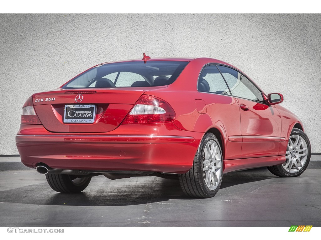 2009 CLK 350 Coupe - Mars Red / Black photo #14