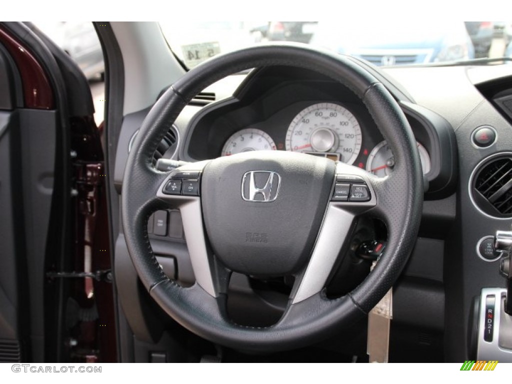2011 Honda Pilot EX-L 4WD Black Steering Wheel Photo #79741419