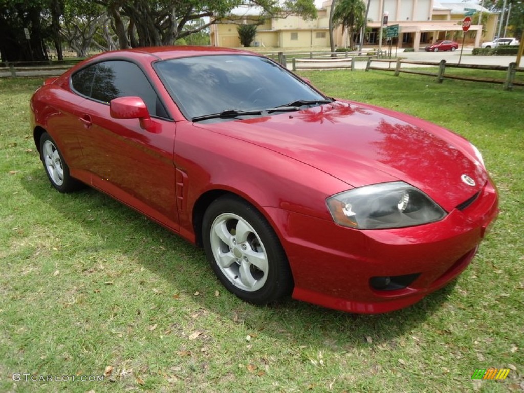 2006 Tiburon Tuscani - Electric Red / Black photo #6