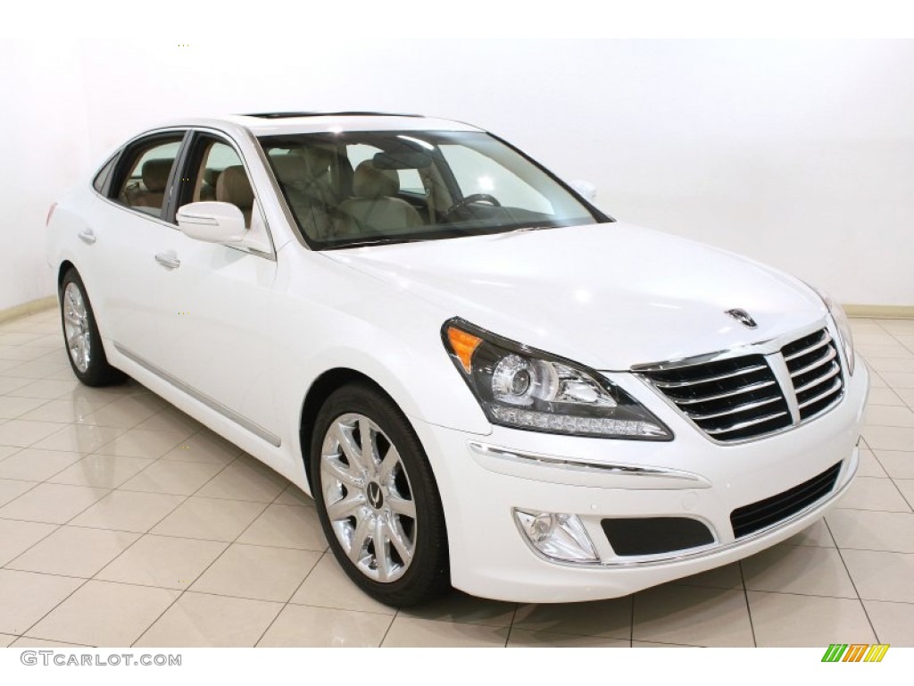 White Satin Pearl 2012 Hyundai Equus Signature Exterior Photo #79743130