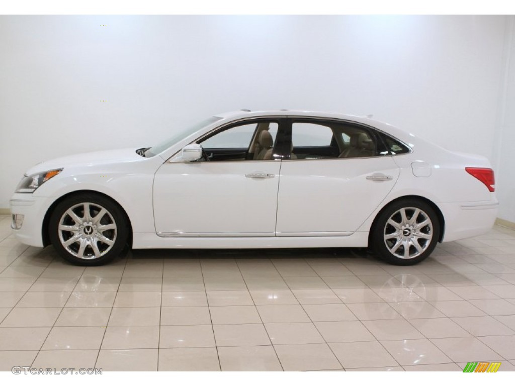 White Satin Pearl 2012 Hyundai Equus Signature Exterior Photo #79743192