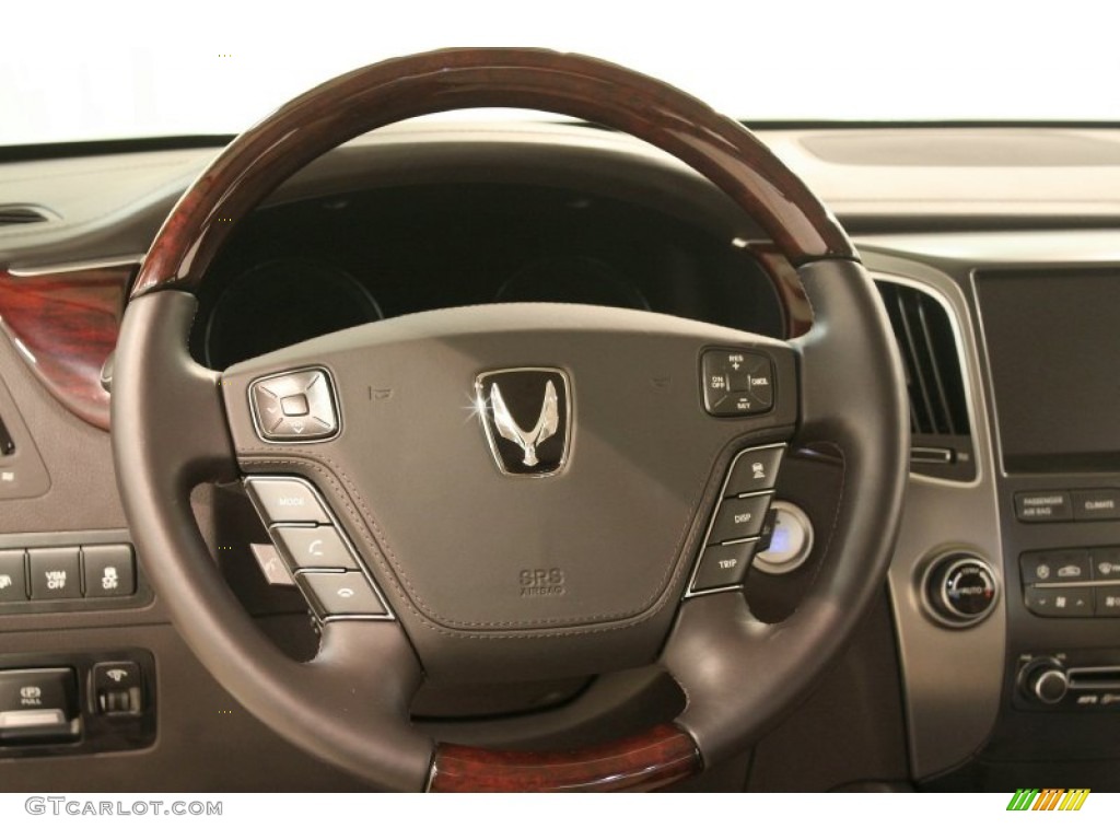 2012 Hyundai Equus Signature Cashmere Steering Wheel Photo #79743366