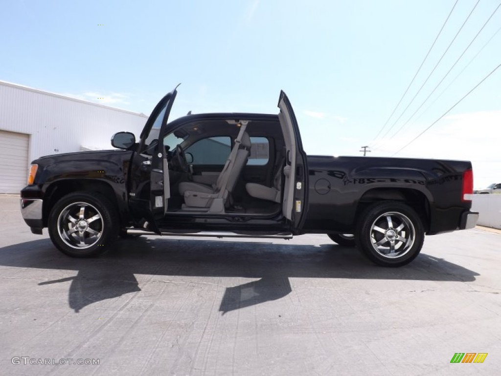 2010 Sierra 1500 SLE Extended Cab - Onyx Black / Light Titanium/Ebony photo #5