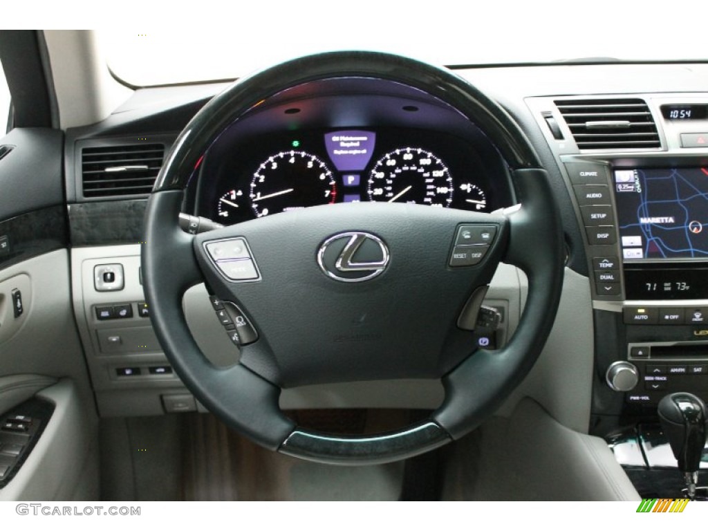 2011 Lexus LS 460 Light Gray Steering Wheel Photo #79744939