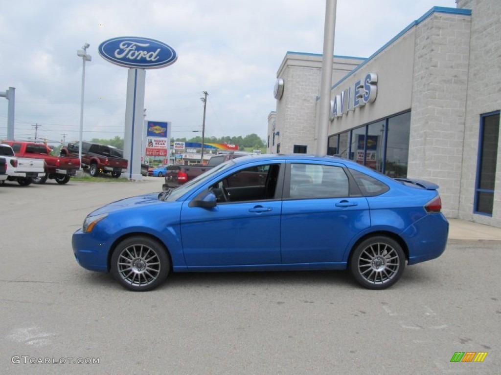 2011 Focus SES Sedan - Blue Flame Metallic / Charcoal Black photo #2