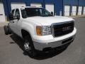 2013 Summit White GMC Sierra 3500HD Crew Cab Chassis 4x4 Dually  photo #2