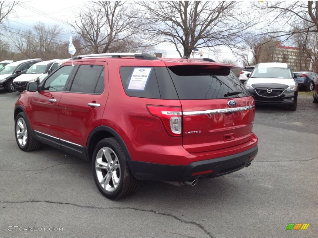 2011 Explorer Limited 4WD - Red Candy Metallic / Charcoal Black photo #3