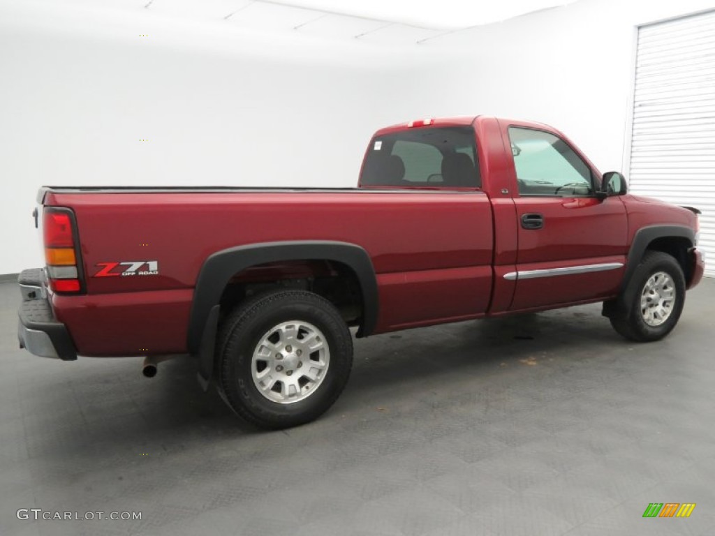 2006 Sierra 1500 SLE Regular Cab 4x4 - Sport Red Metallic / Dark Pewter photo #3