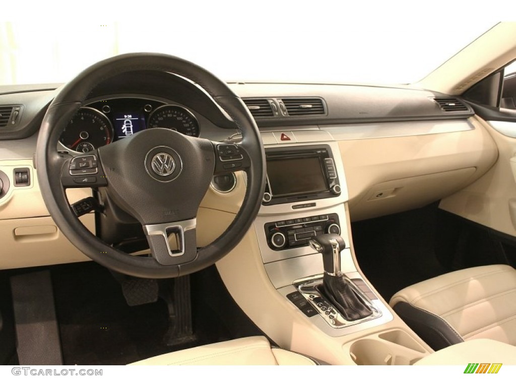 2010 Volkswagen CC Luxury Cornsilk Beige Two Tone Dashboard Photo #79748595
