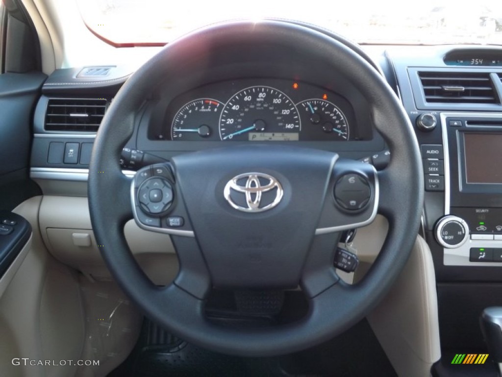 2013 Camry L - Attitude Black Metallic / Ivory photo #11