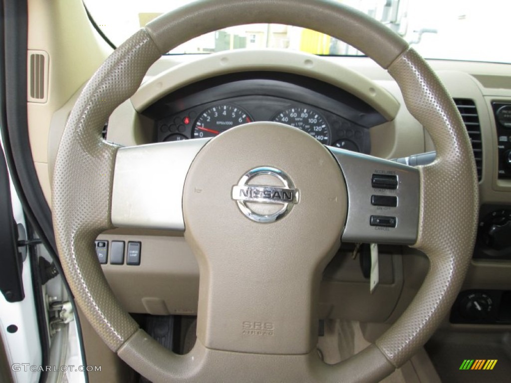 2007 Nissan Frontier SE Crew Cab 4x4 Desert Steering Wheel Photo #79750792