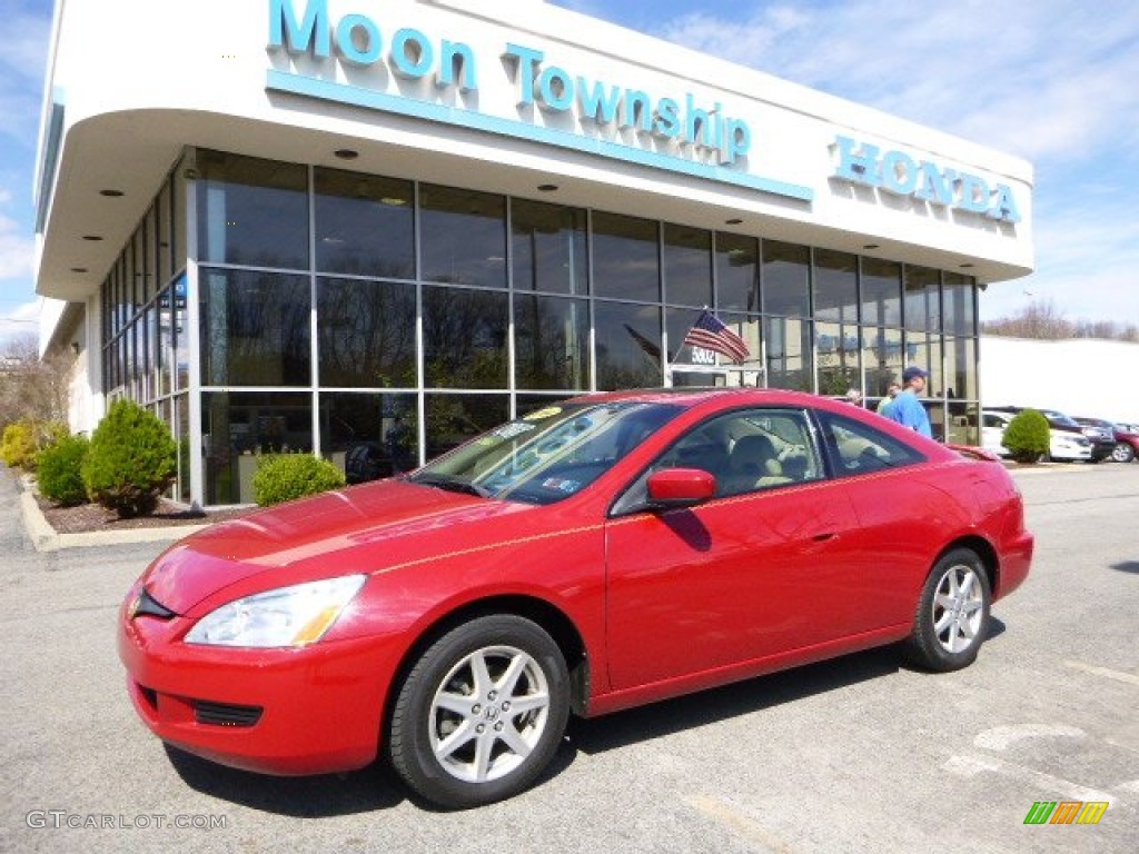 2004 Accord EX V6 Coupe - San Marino Red Pearl / Ivory photo #1