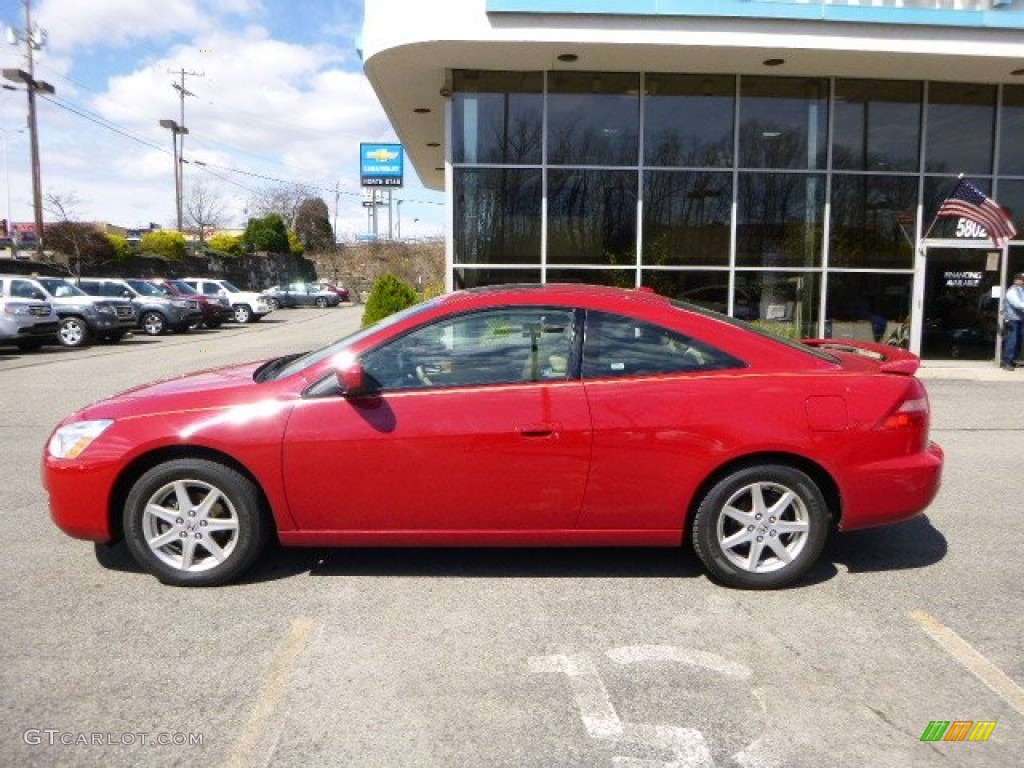 2004 Accord EX V6 Coupe - San Marino Red Pearl / Ivory photo #2