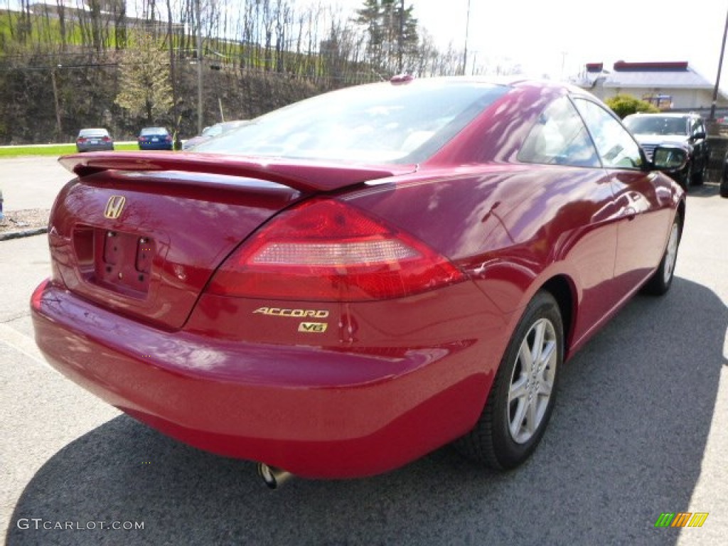 2004 Accord EX V6 Coupe - San Marino Red Pearl / Ivory photo #5