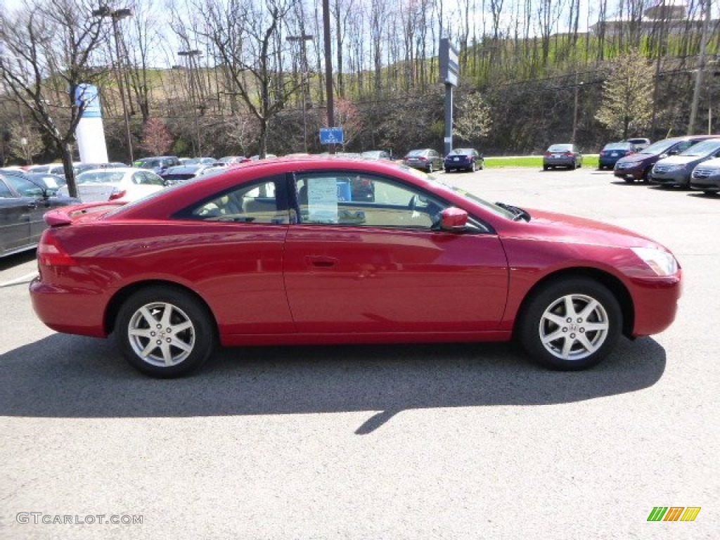 2004 Accord EX V6 Coupe - San Marino Red Pearl / Ivory photo #6