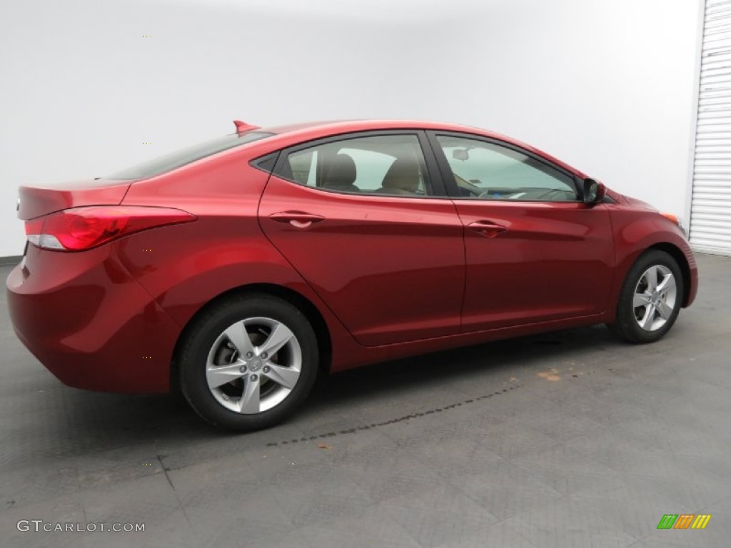 2013 Elantra GLS - Sparkling Ruby / Beige photo #2