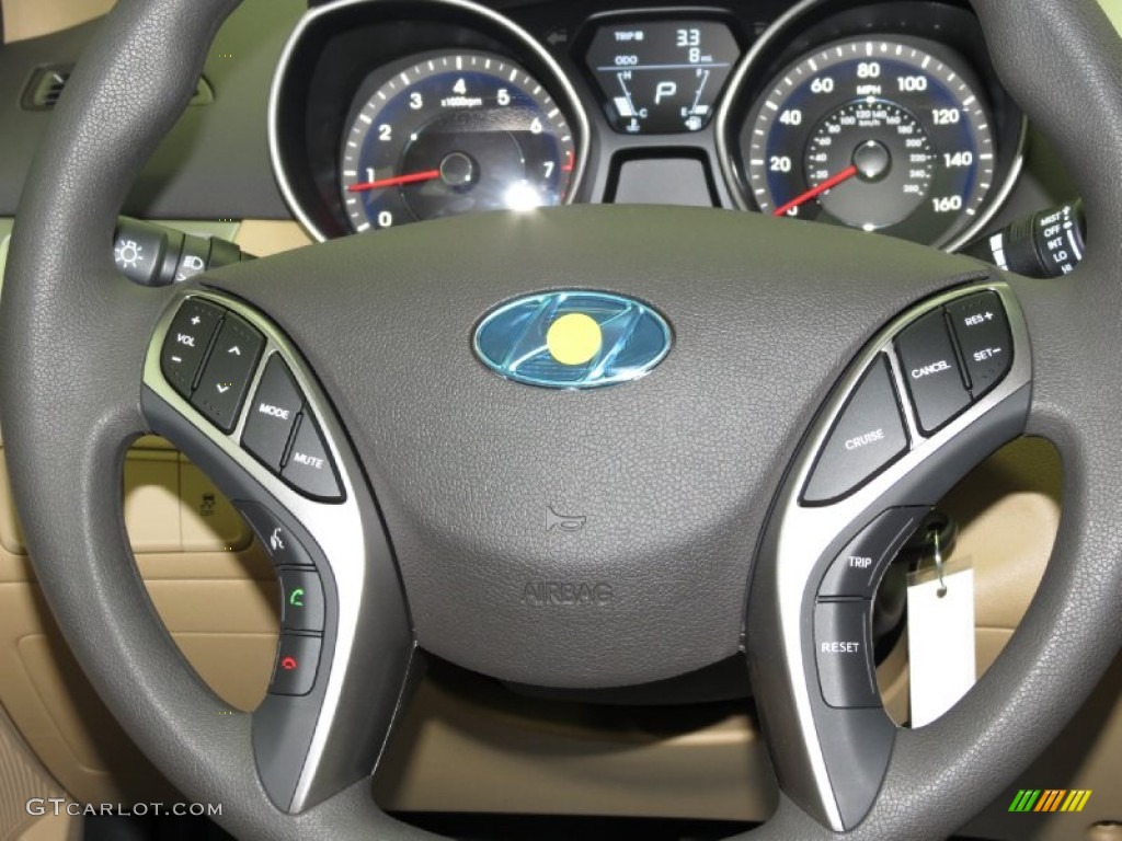 2013 Elantra GLS - Sparkling Ruby / Beige photo #4