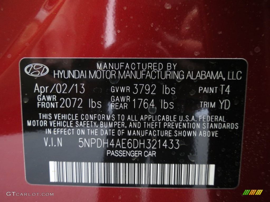 2013 Elantra GLS - Sparkling Ruby / Beige photo #6