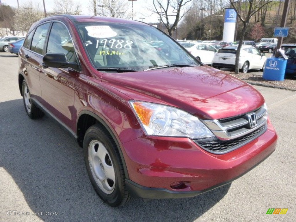 2010 CR-V LX AWD - Tango Red Pearl / Gray photo #7