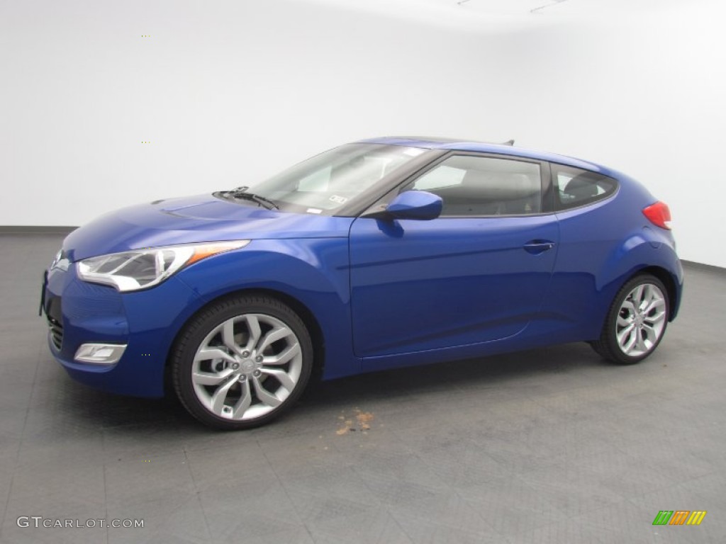 2013 Veloster  - Marathon Blue / Black photo #1