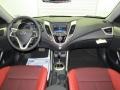 2013 Hyundai Veloster Black/Red Interior Dashboard Photo