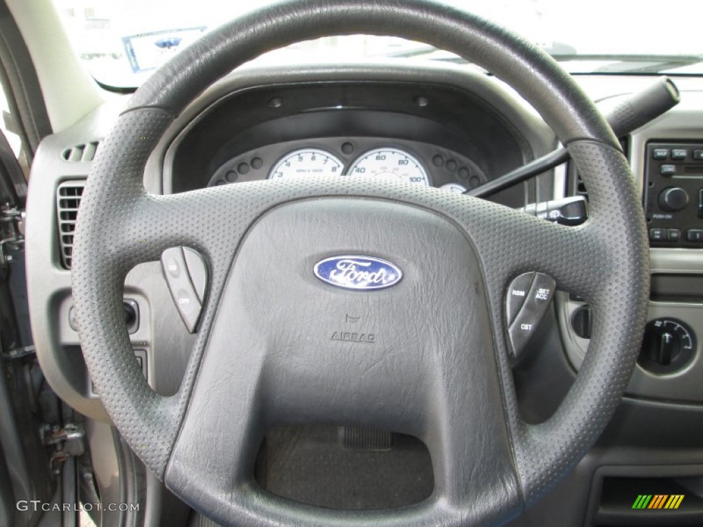 2004 Ford Escape XLT V6 4WD Medium/Dark Flint Steering Wheel Photo #79752350