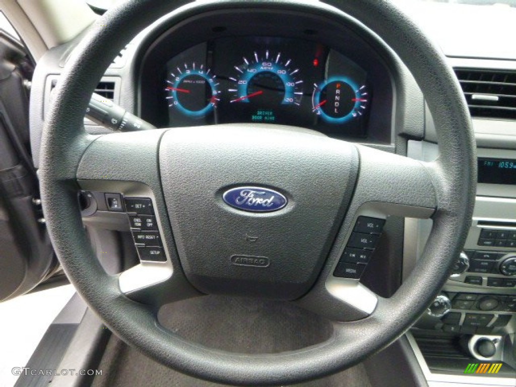 2010 Ford Fusion SE Charcoal Black Steering Wheel Photo #79752641