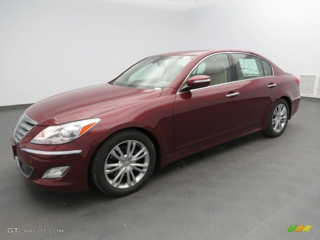 2013 Genesis 3.8 Sedan - Cabernet Red Pearl / Cashmere photo #1