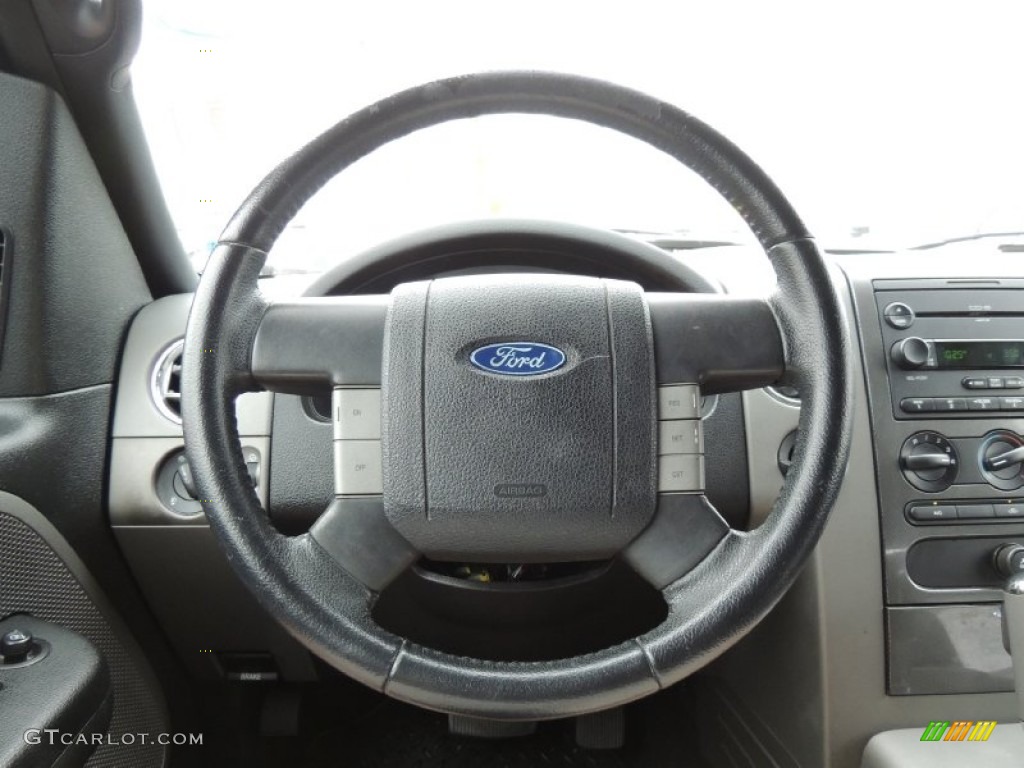 2007 Ford F150 FX2 Sport SuperCab Black Steering Wheel Photo #79753704
