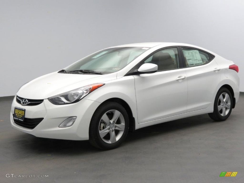 2013 Elantra GLS - Shimmering White / Beige photo #1