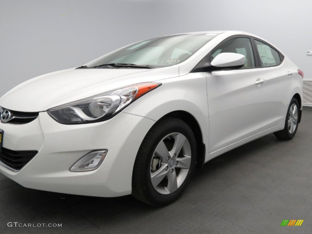 2013 Elantra GLS - Shimmering White / Beige photo #2
