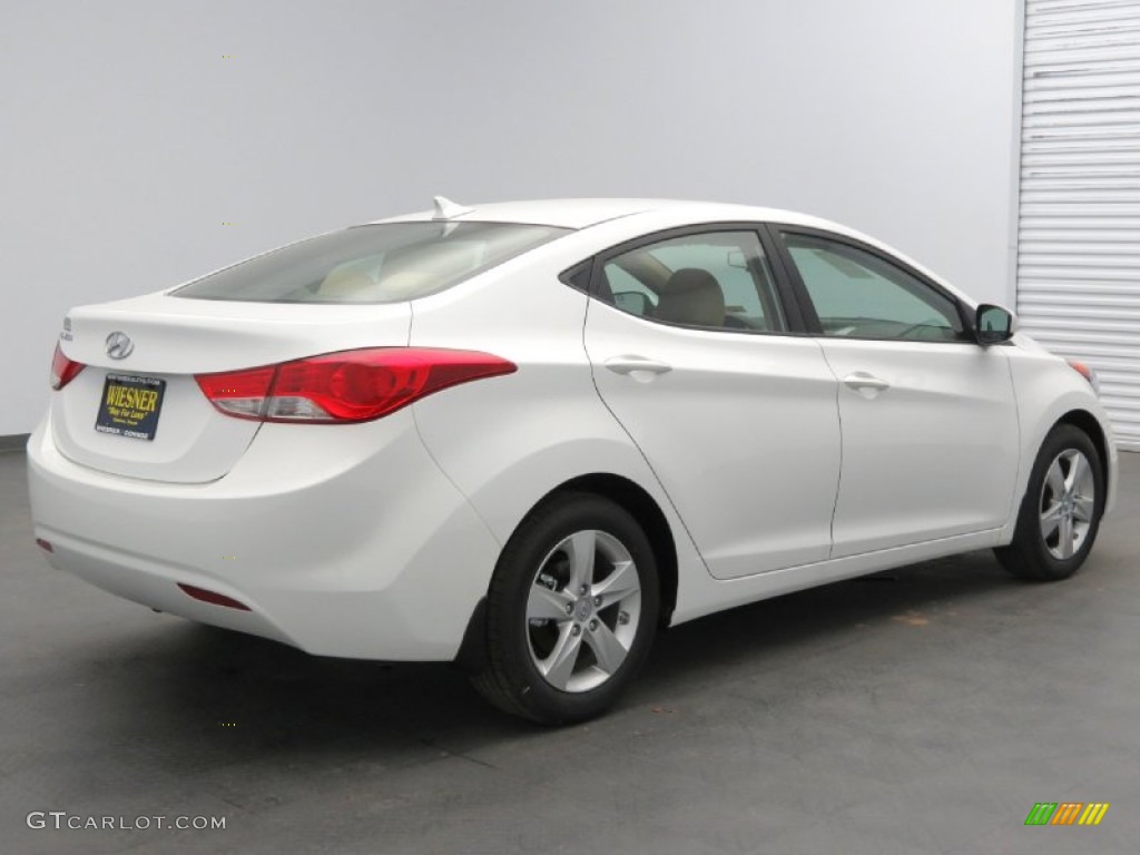 2013 Elantra GLS - Shimmering White / Beige photo #3