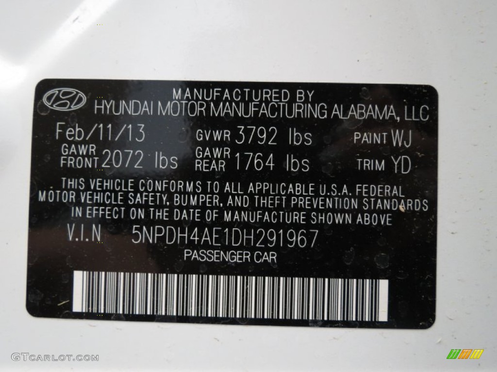 2013 Elantra GLS - Shimmering White / Beige photo #6